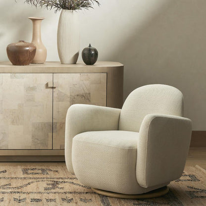Four Hands - Grayson - Enya Swivel Chair - Gibson White - 227371-001 veiw 4