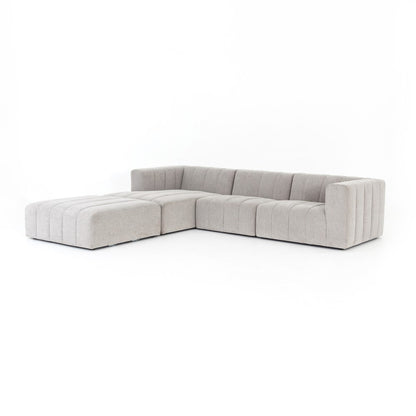 Four Hands - Langham Channelled 3 Piece Laf Sect with Ottoman - CGRY-001-320-S1 veiw 1