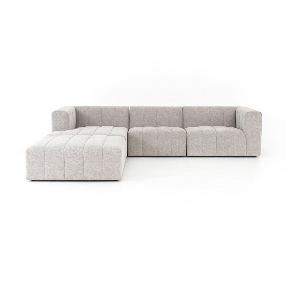 Four Hands - Langham Channelled 3 Piece Laf Sect with Ottoman - CGRY-001-320-S1 veiw 5