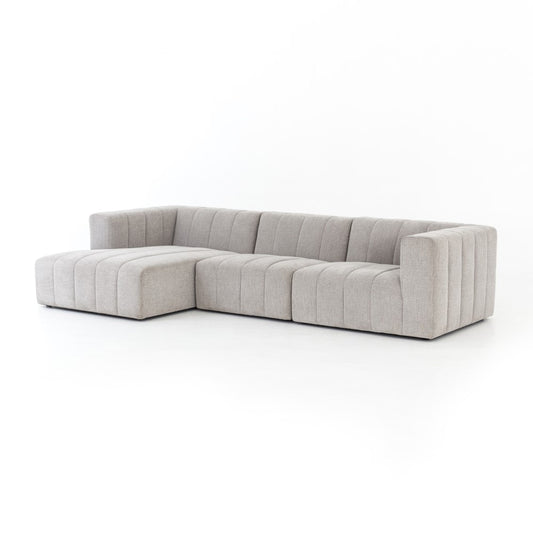 Four Hands - Langham Channelled 3 Piece Sectional - Laf Chaise - CGRY-001-320-S5 veiw 1