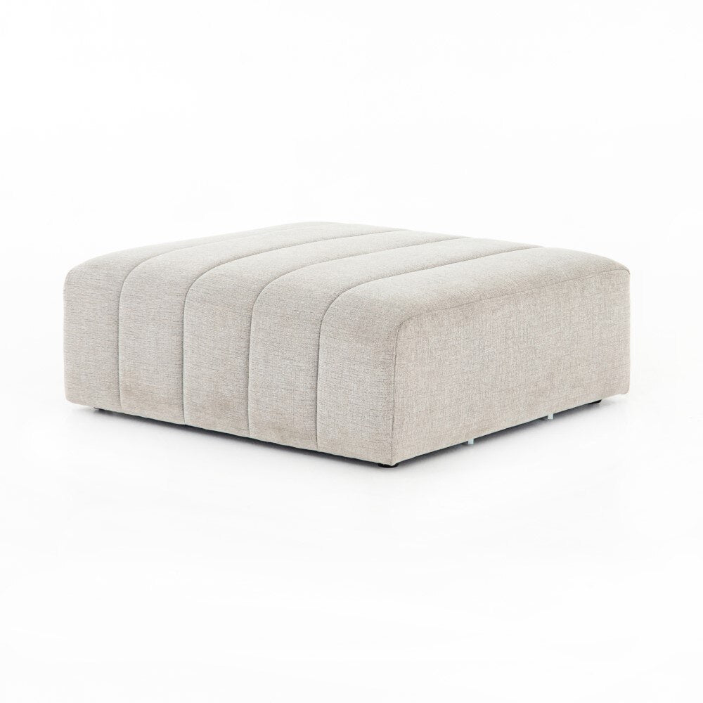 Four Hands - Langham Channelled Ottoman - CGRY-001-320-OTM veiw 1
