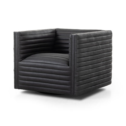 Four Hands - Grayson - Padma Swivel Chair - Eucapel Black - 237461-001_CLOSEOUT view 1