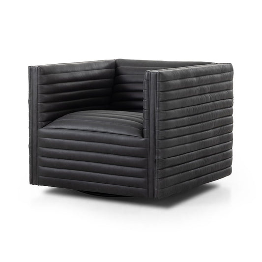 Four Hands - Grayson - Padma Swivel Chair - Eucapel Black - 237461-001_CLOSEOUT view 1