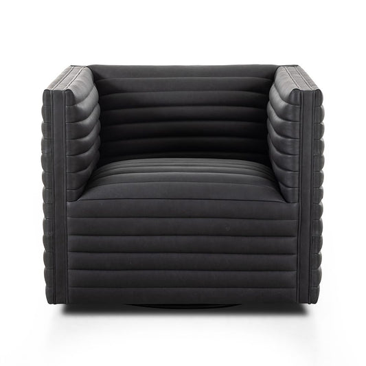 Four Hands - Grayson - Padma Swivel Chair - Eucapel Black - 237461-001_CLOSEOUT view 2