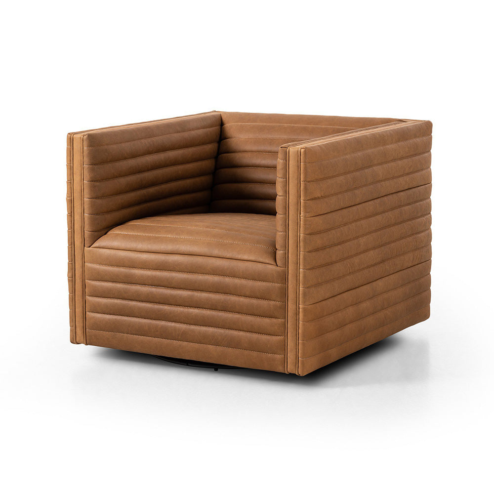 Four Hands - Grayson - Padma Swivel Chair - Eucapel Cognac - 237461-002_CLOSEOUT view 1