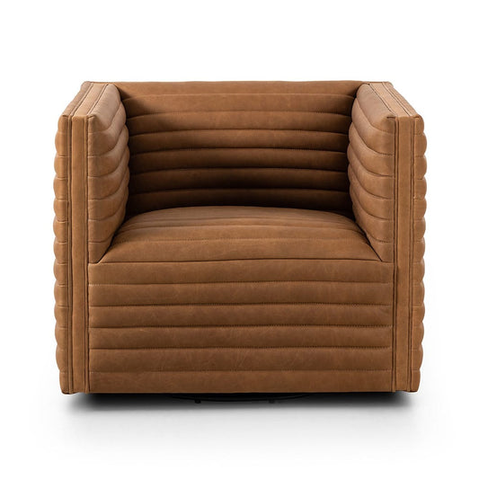 Four Hands - Grayson - Padma Swivel Chair - Eucapel Cognac - 237461-002_CLOSEOUT view 2