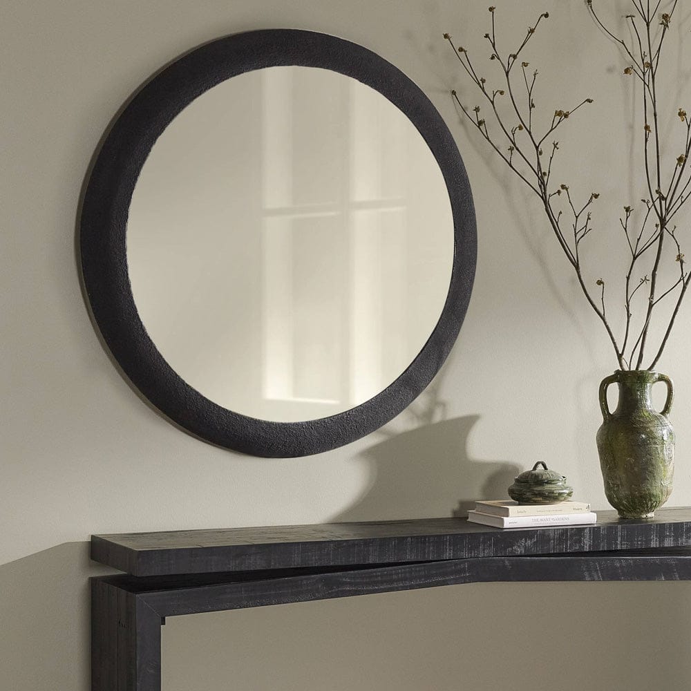 Four Hands - Grazia Wall Mirror - Black Plaster Iron - 243510-001 view 4