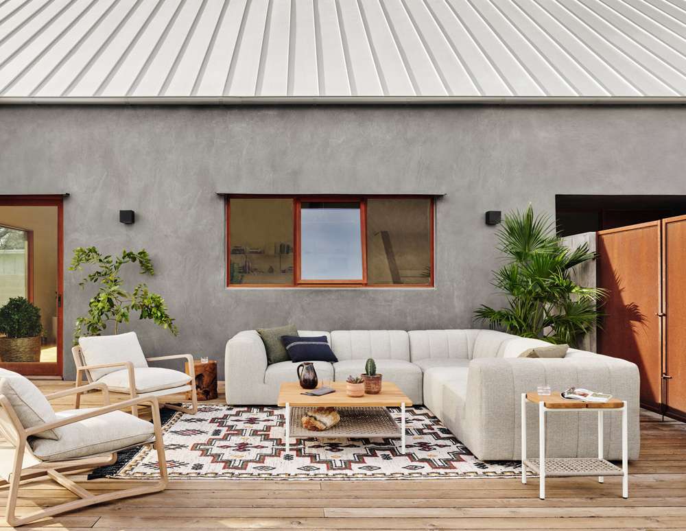 Four Hands - Gwen L-Shaped Outdoor 5-Piece Sectional - Faye Ash - 223219-001 veiw 3
