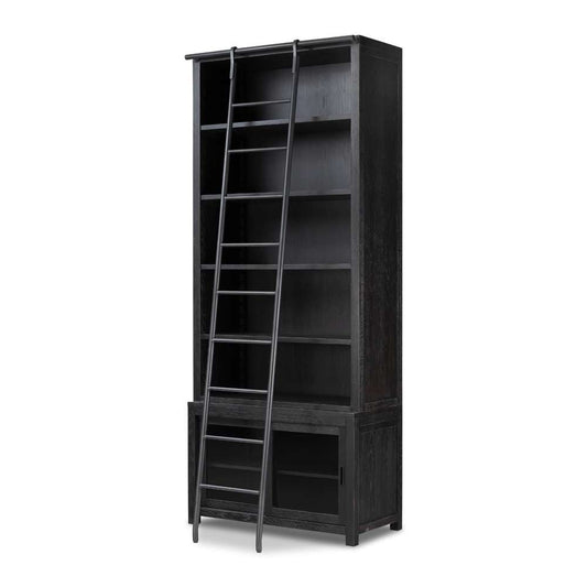 Four Hands - Haiden - Admont Bookcase And Ladder-Worn Blk - 237478-002 veiw 1