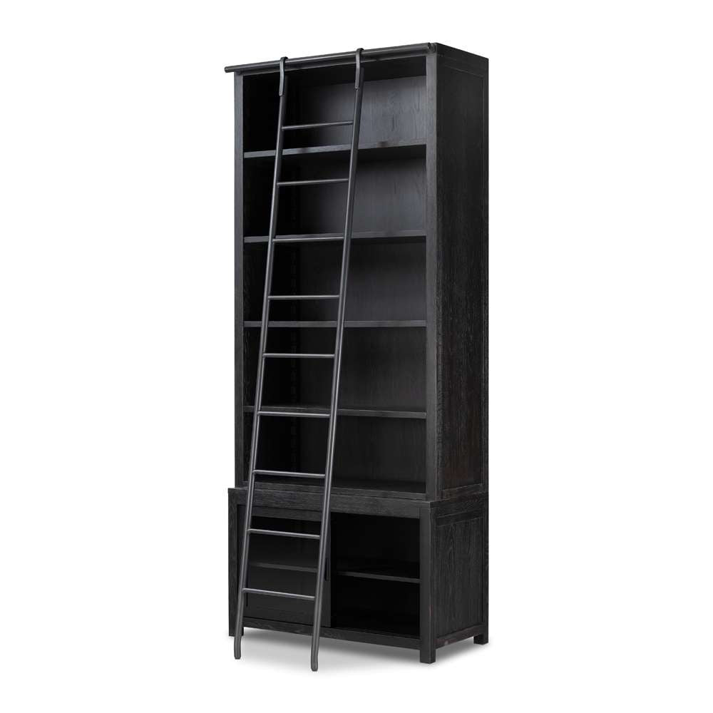 Four Hands - Haiden - Admont Bookcase And Ladder-Worn Blk - 237478-002 veiw 7