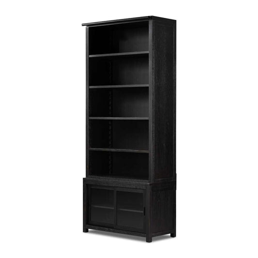 Four Hands - Haiden - Admont Bookcase-Worn Black Veneer - 241206-001 veiw 1