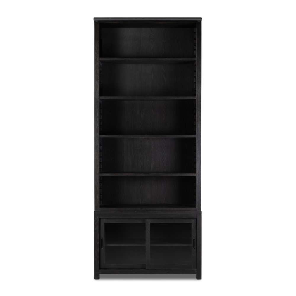 Four Hands - Haiden - Admont Bookcase-Worn Black Veneer - 241206-001 veiw 6