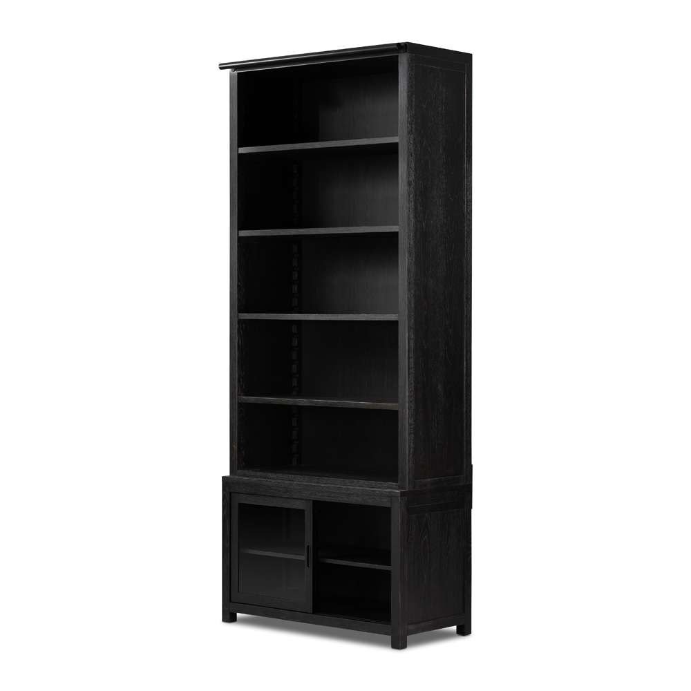 Four Hands - Haiden - Admont Bookcase-Worn Black Veneer - 241206-001 veiw 7