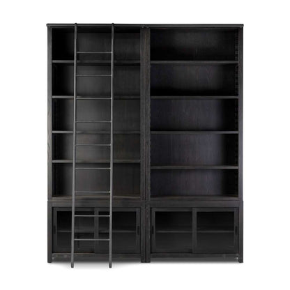 Four Hands - Haiden - Admont Double Bookcase W Ladder-Worn Blk - 240932-001 veiw 6