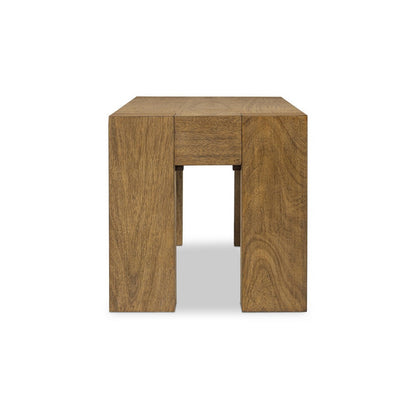 Four Hands - Haiden - Emeli Dining Bench - Tawny Rubberwood Veneer - 247823-001_CLOSEOUT view 3