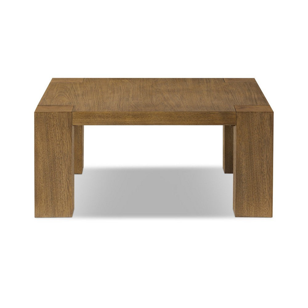Four Hands - Haiden - Emeli Square Coffee Table - Tawny Rubberwood Veneer - 247531-001_CLOSEOUT view 3