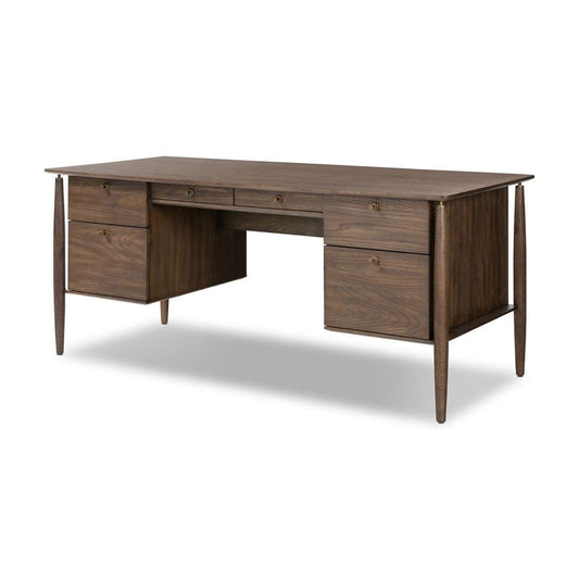 Four Hands - Haiden - Markia Executive Desk - Aged Oak Veneer - 236894-001 veiw 1