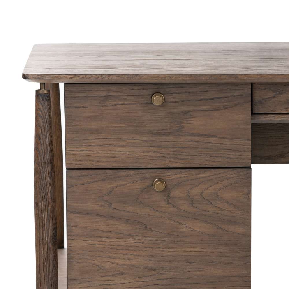 Four Hands - Haiden - Markia Executive Desk - Aged Oak Veneer - 236894-001 veiw 3