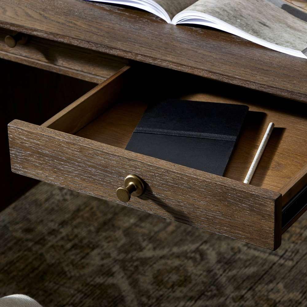 Four Hands - Haiden - Markia Executive Desk - Aged Oak Veneer - 236894-001 veiw 4