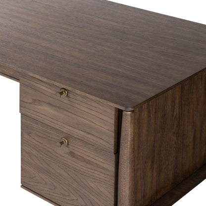 Four Hands - Haiden - Markia Executive Desk - Aged Oak Veneer - 236894-001 veiw 5