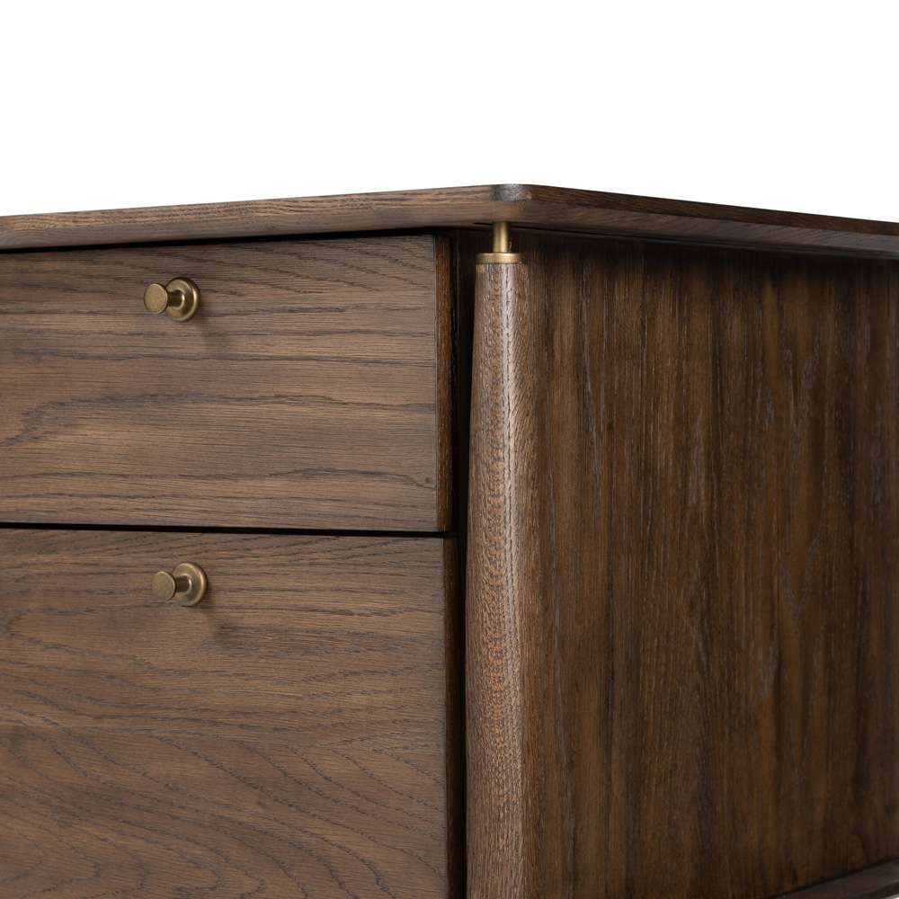 Four Hands - Haiden - Markia Executive Desk - Aged Oak Veneer - 236894-001 veiw 7