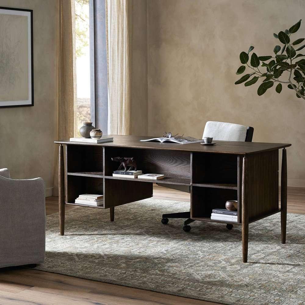 Four Hands - Haiden - Markia Executive Desk - Aged Oak Veneer - 236894-001 veiw 13