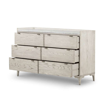 Four Hands - Haiden - Viggo 6 Drawer Dresser-Vintage White Oak - 223978-001 veiw 6