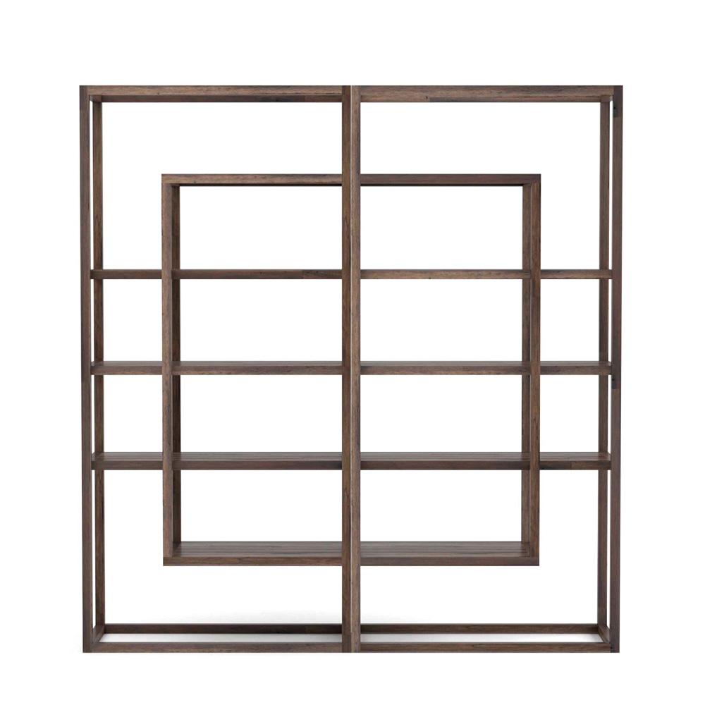 Four Hands - Haiden - Waylon Double Bookshelf - Harvest Brown - 232215-001 veiw 2