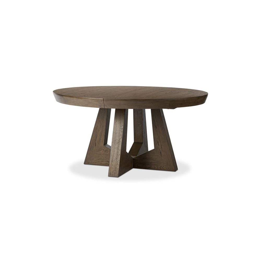 Four Hands - Haiden - Zelda Round Extension Dining Table - Fawn Oak Veneer - 240839-001 veiw 1