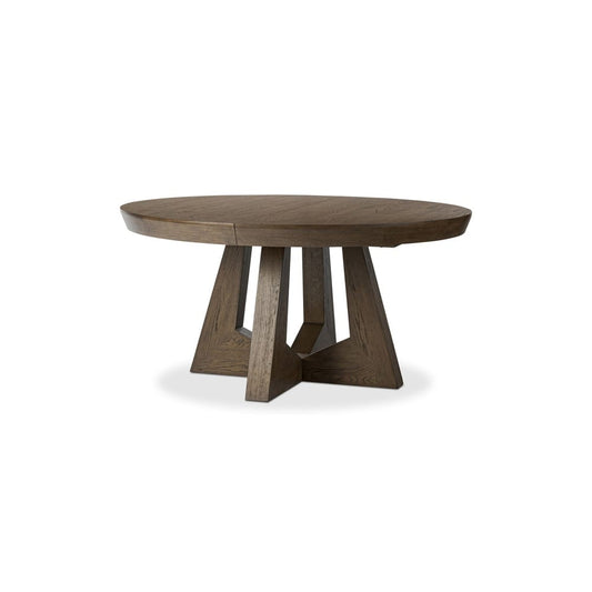 Four Hands - Haiden - Zelda Round Extension Dining Table - Fawn Oak Veneer - 240839-001 veiw 1
