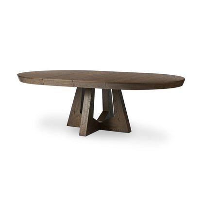 Four Hands - Haiden - Zelda Round Extension Dining Table - Fawn Oak Veneer - 240839-001 veiw 3