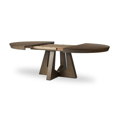 Four Hands - Haiden - Zelda Round Extension Dining Table - Fawn Oak Veneer - 240839-001 veiw 5