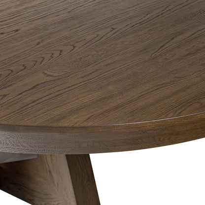 Four Hands - Haiden - Zelda Round Extension Dining Table - Fawn Oak Veneer - 240839-001 veiw 7