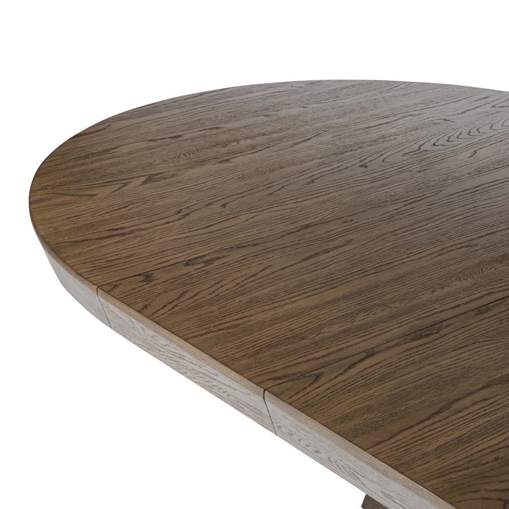 Four Hands - Haiden - Zelda Round Extension Dining Table - Fawn Oak Veneer - 240839-001 veiw 8