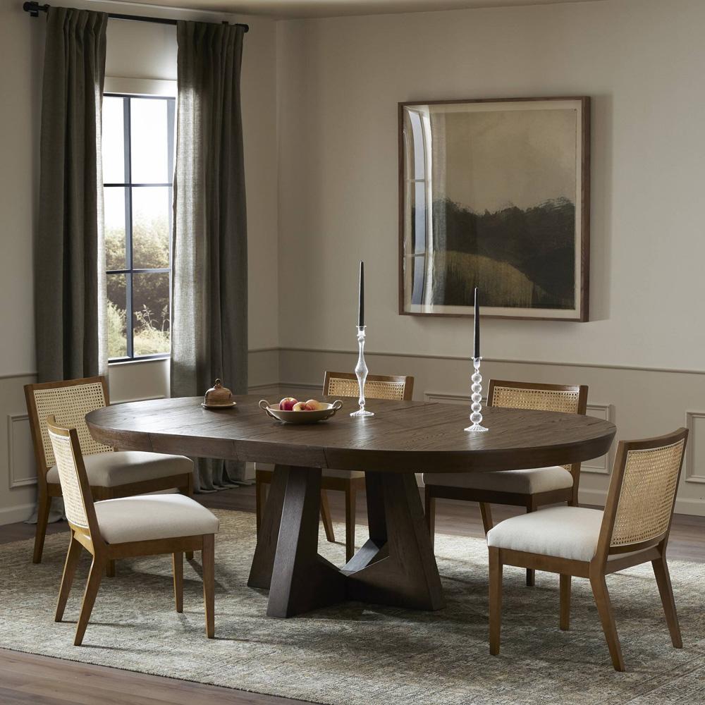 Four Hands - Haiden - Zelda Round Extension Dining Table - Fawn Oak Veneer - 240839-001 veiw 11