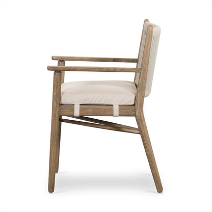 Four Hands - Halsted - Rosen Outdoor Dining Armchair-Natural - 227362-001 veiw 8
