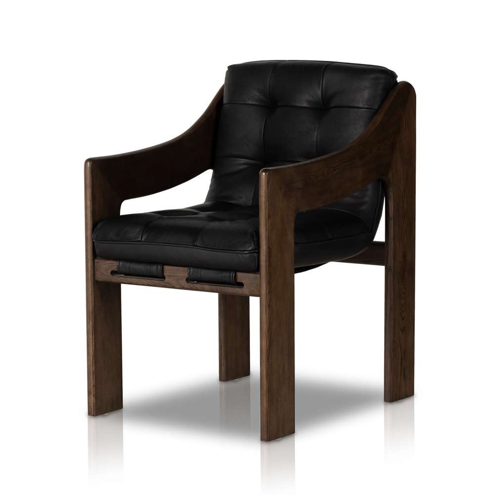 Four Hands - Halston Dining Armchair - Heirloom Black - 229431-002 veiw 1