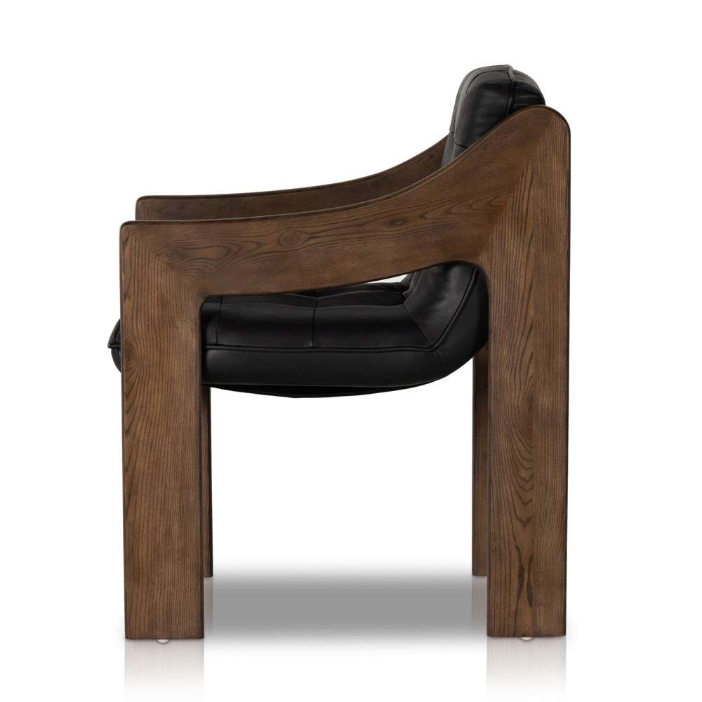 Four Hands - Halston Dining Armchair - Heirloom Black - 229431-002 veiw 6