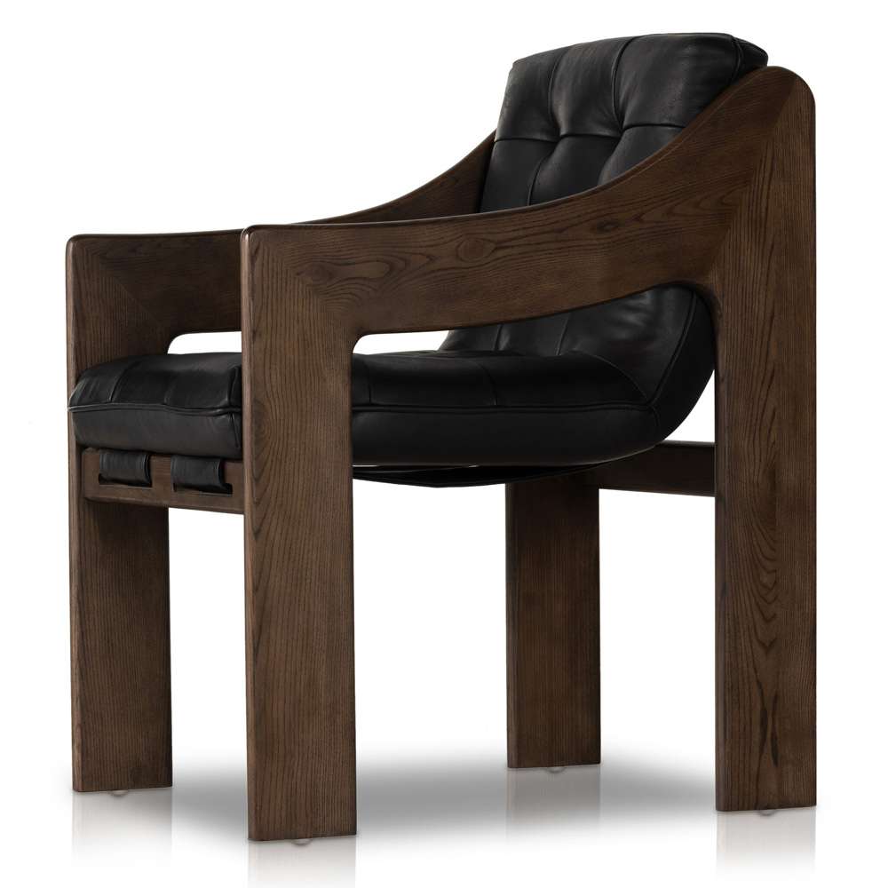 Four Hands - Halston Dining Armchair - Heirloom Black - 229431-002 veiw 7