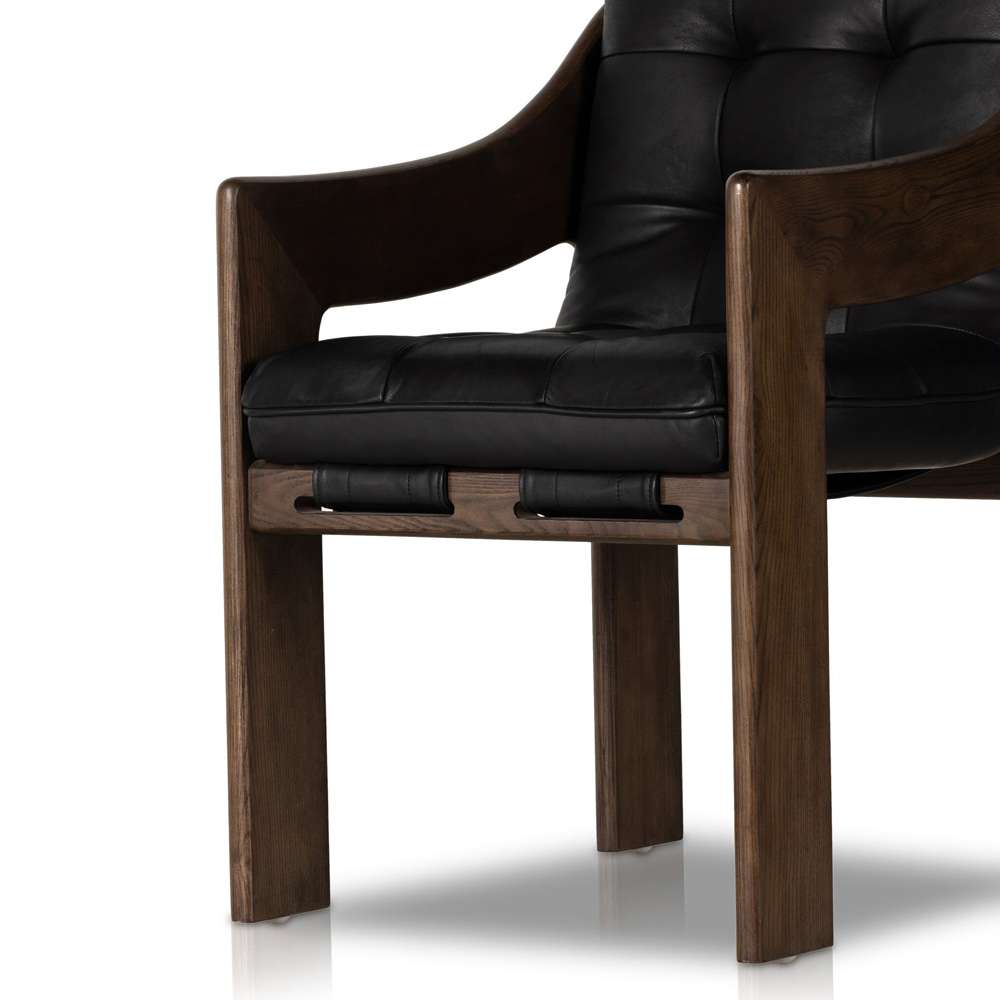 Four Hands - Halston Dining Armchair - Heirloom Black - 229431-002 veiw 12