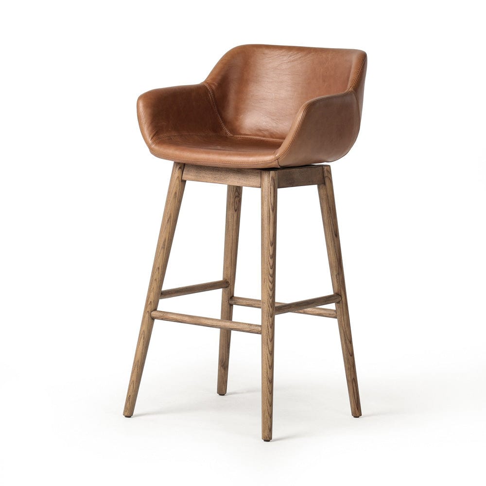 Four Hands - Hannah Swivel Bar Stool - Sonoma Chestnut - 237909-007 view 2