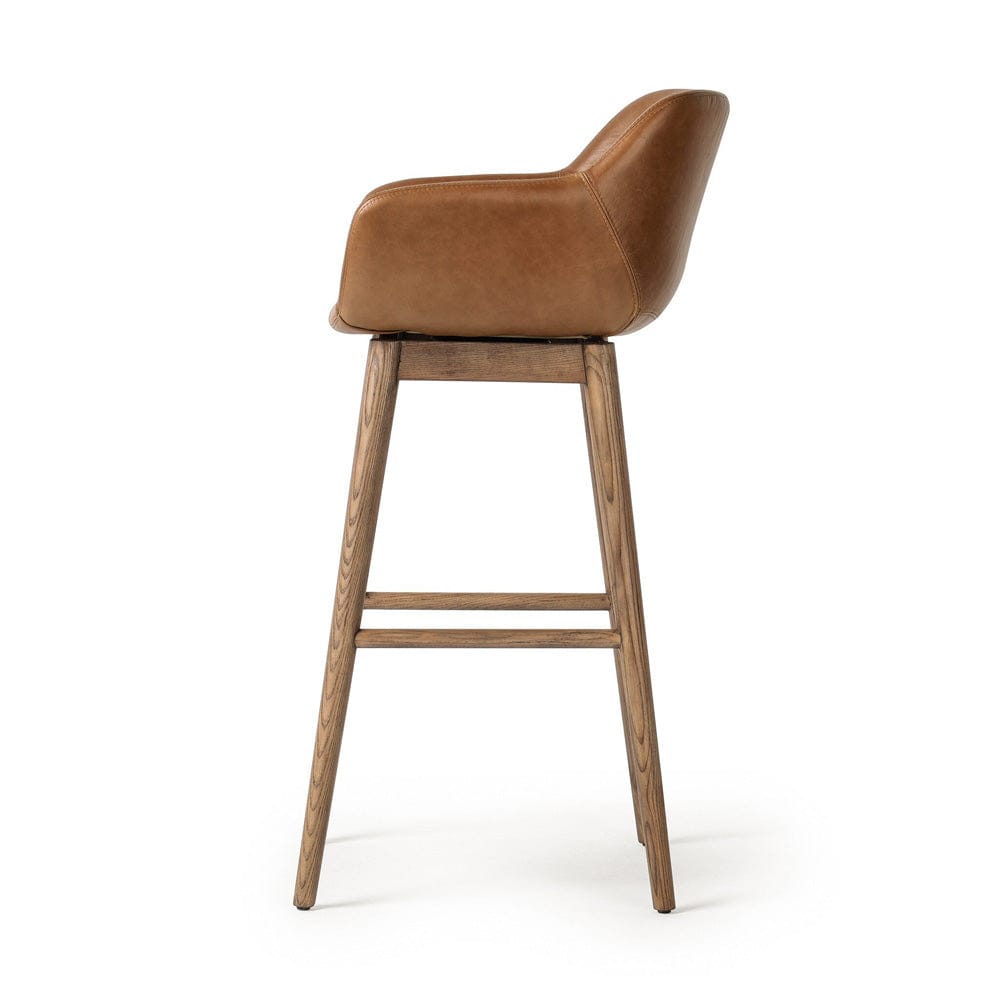Four Hands - Hannah Swivel Bar Stool - Sonoma Chestnut - 237909-007 view 3