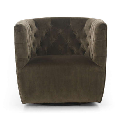 Four Hands - Hanover Swivel Chair - Surrey Olive - 106090-014 veiw 3