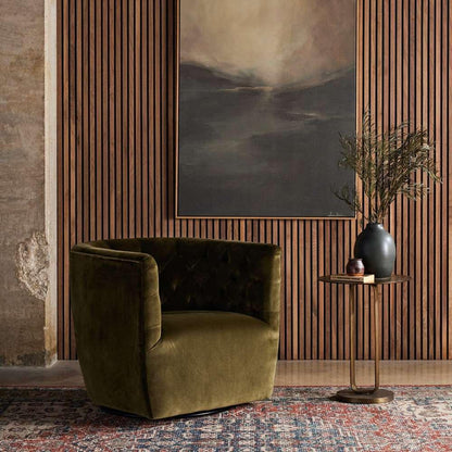 Four Hands - Hanover Swivel Chair - Surrey Olive - 106090-014 veiw 5