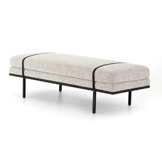 Four Hands - Harris Accent Bench - Knoll Domino - 108840-004 veiw 1