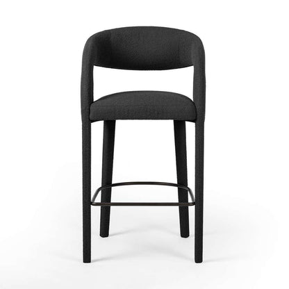 Four Hands - Hawkins Bar Stool - FIQA Boucle Charcoal - 230067-040 veiw 2