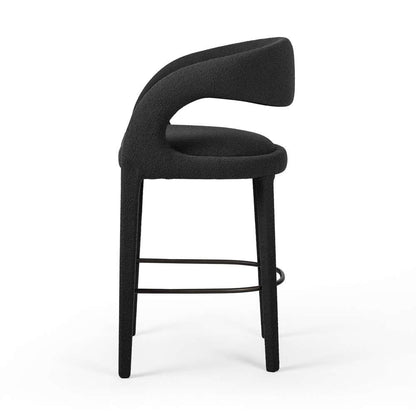 Four Hands - Hawkins Bar Stool - FIQA Boucle Charcoal - 230067-040 veiw 6