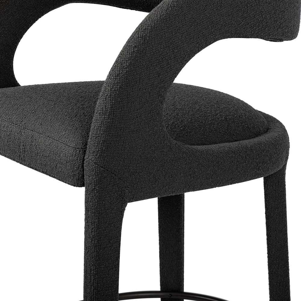 Four Hands - Hawkins Bar Stool - FIQA Boucle Charcoal - 230067-040 veiw 8