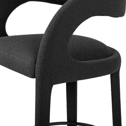 Four Hands - Hawkins Bar Stool - FIQA Boucle Charcoal - 230067-040 veiw 8