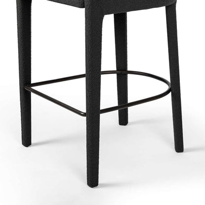 Four Hands - Hawkins Bar Stool - FIQA Boucle Charcoal - 230067-040 veiw 9